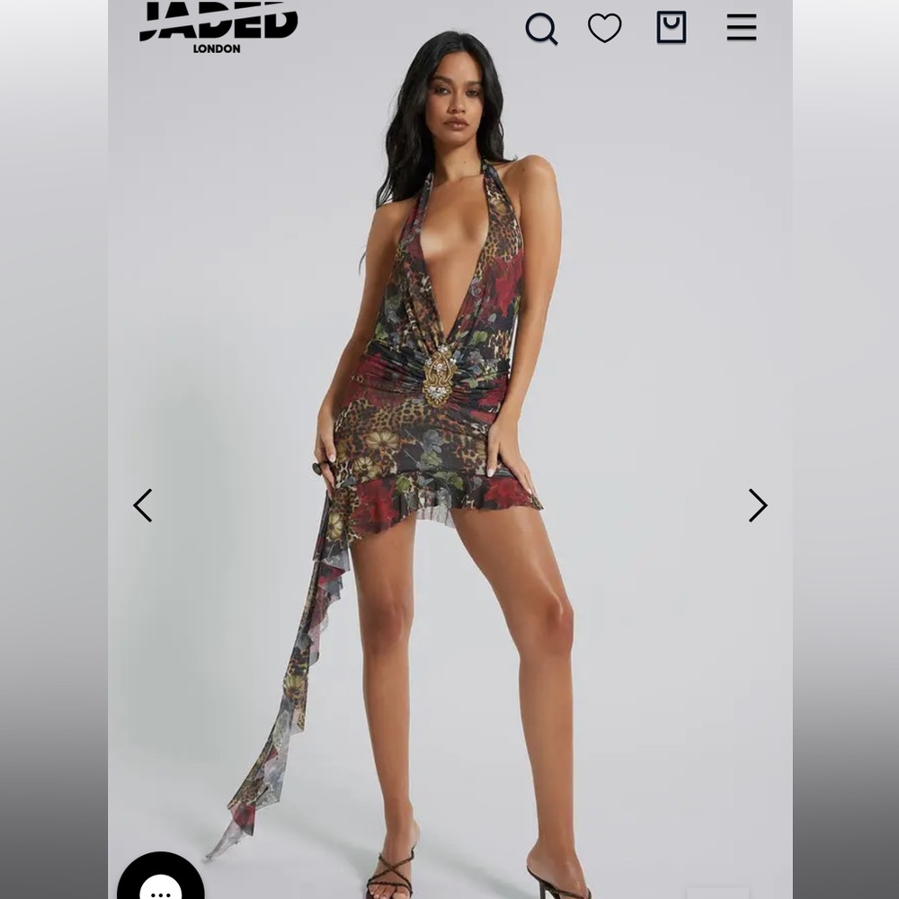 JADED LONDON Mini Cindy Plunge Dress
